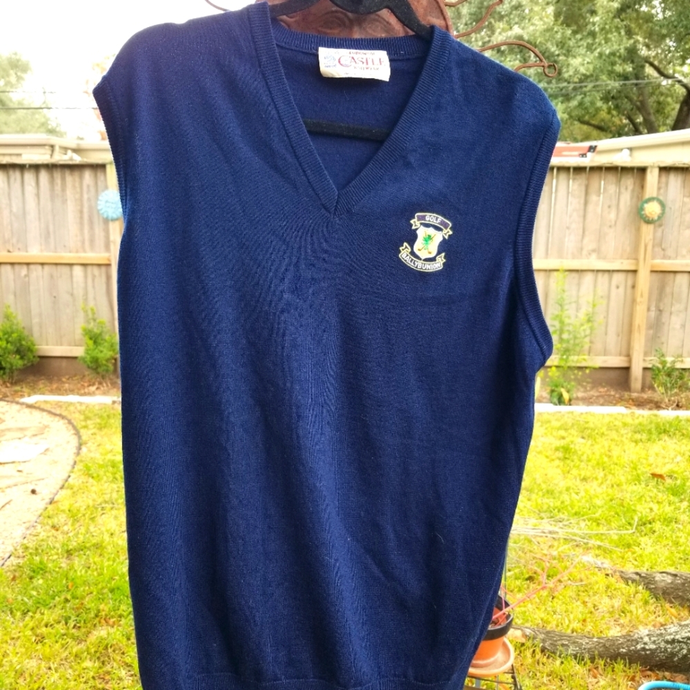 Vintage Castle lambswool golf vest XL